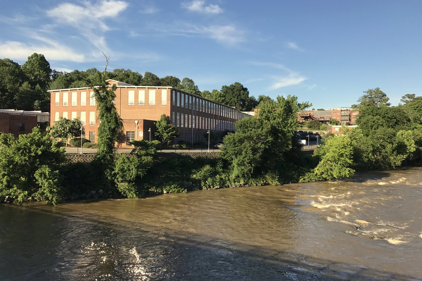 The Saxapahaw spinning mill above the Haw River